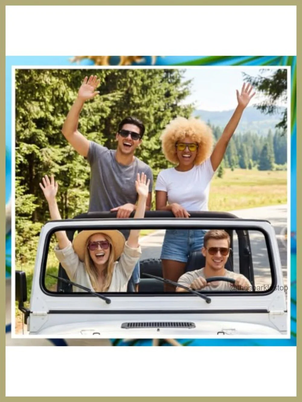 Oversized Square Sunglasses UV400 Retro 70s 80s 90s Unisex 3-Pack